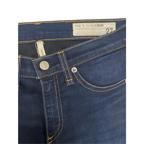 Rag & Bone Blue Raw Hem Dearborn Skinny Jeans- size 27 - Picture 5 of 10